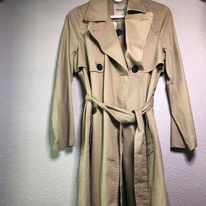Tan trench coat